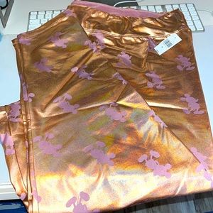 Women’s Disney rose gold, minnie leggings, three XL